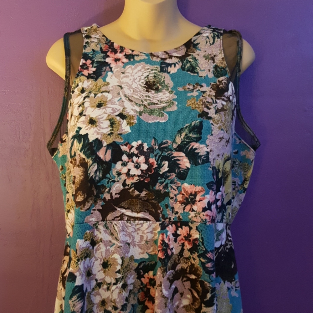 Vintage Floral Print Skater Dress - Picture 7 of 7